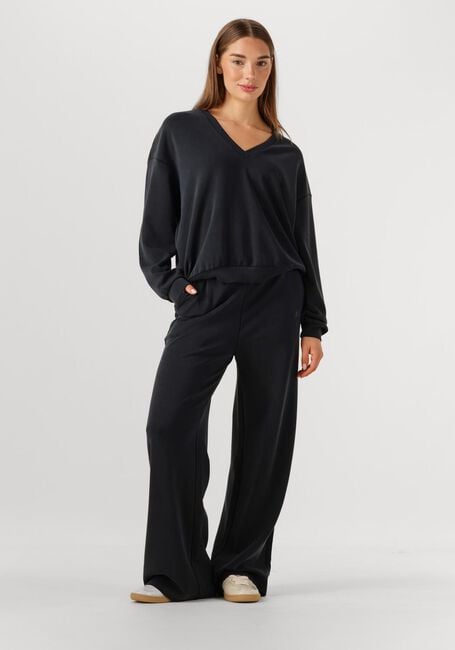 Zwarte ALIX THE LABEL Joggingbroek LADIES KNITTED FLOWY WIDE LEG PANTS - large