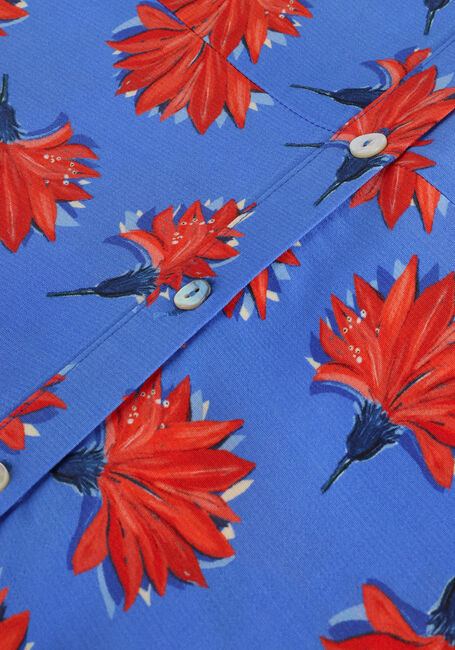 Blauwe POM AMSTERDAM Midi jurk STACY FLOWERS - large