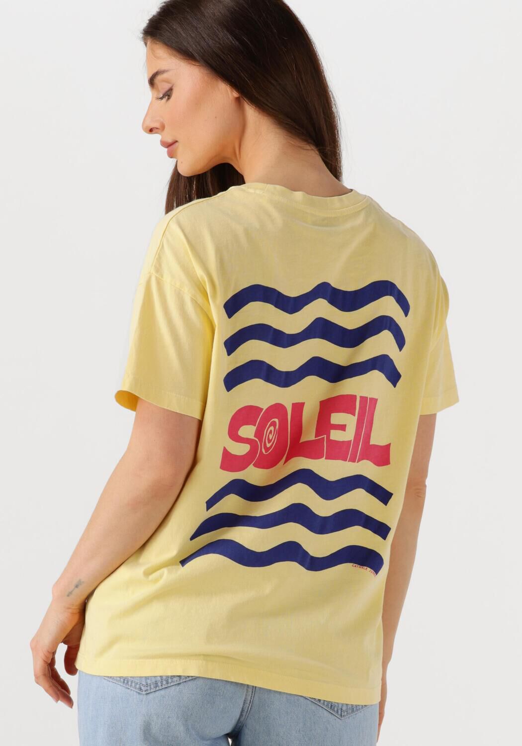 CATWALK JUNKIE Dames Tops & T-shirts Graphic Tshirt Geel