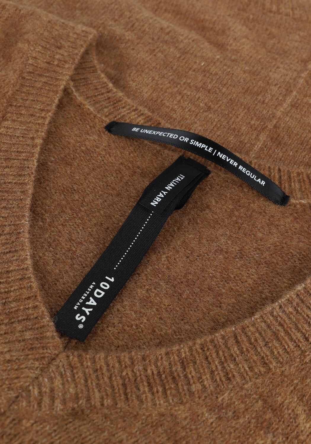 Cognac 10DAYS Trui V-NECK SWEATER - large