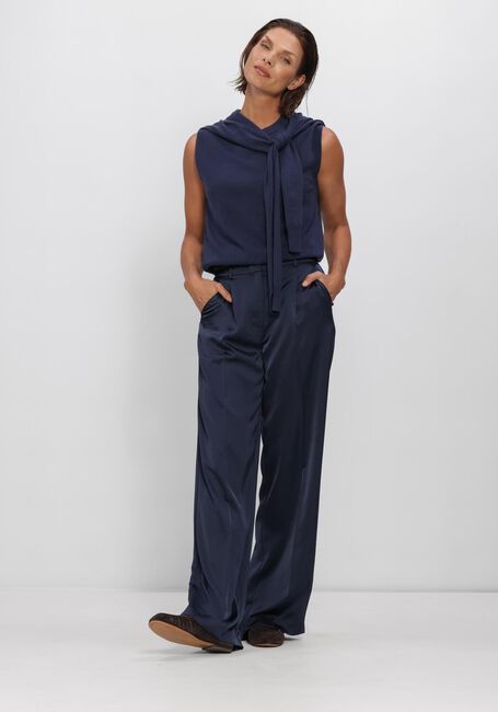 Donkerblauwe DANTE6 Top FRAYA DOUBLE LAYERED SWEAT - large
