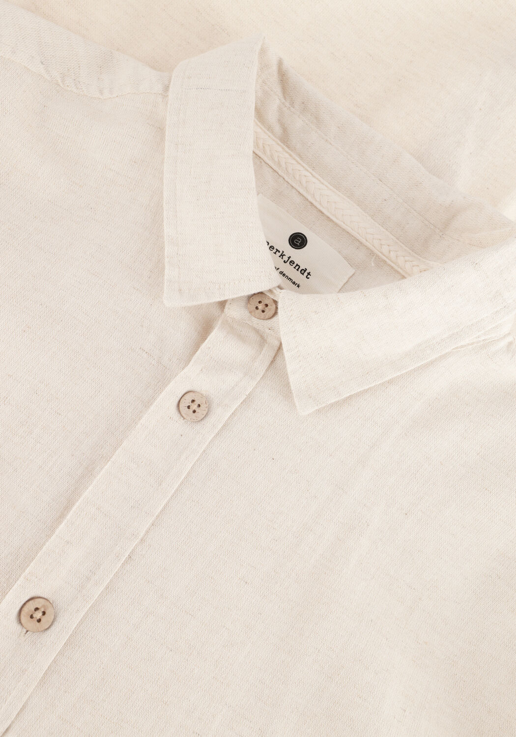 Beige ANERKJENDT Casual overhemd AKLOUIS L/S LINEN SHIRT - large
