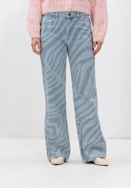 Lichtblauwe DANTE6 Wide jeans WIDE LEG PRINTED JEANS - large
