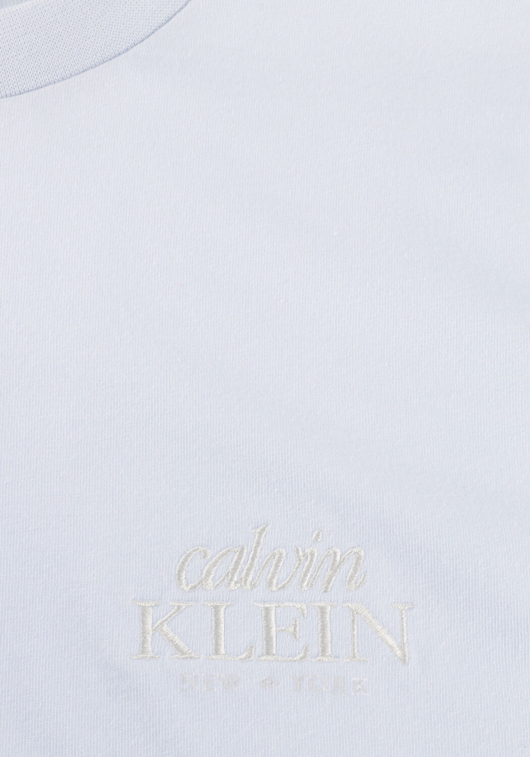 Lichtblauwe CALVIN KLEIN T-shirt SS BOXY GRAPHIC T-SHIRT - large