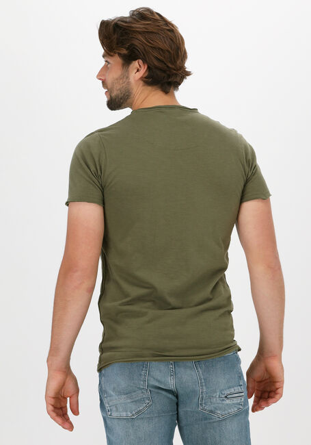 Donkergroene DSTREZZED T-shirt MC. QUEEN BASIC TEE ORGANIC SLUB JERSEY - large