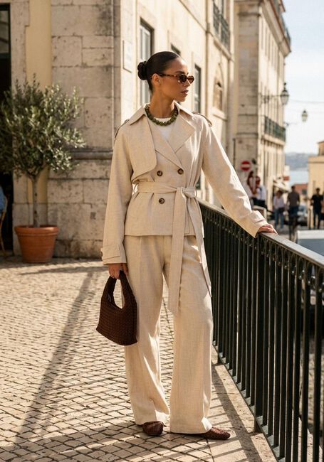 Beige GRACE & MILA Trenchcoats SS26111004 - large
