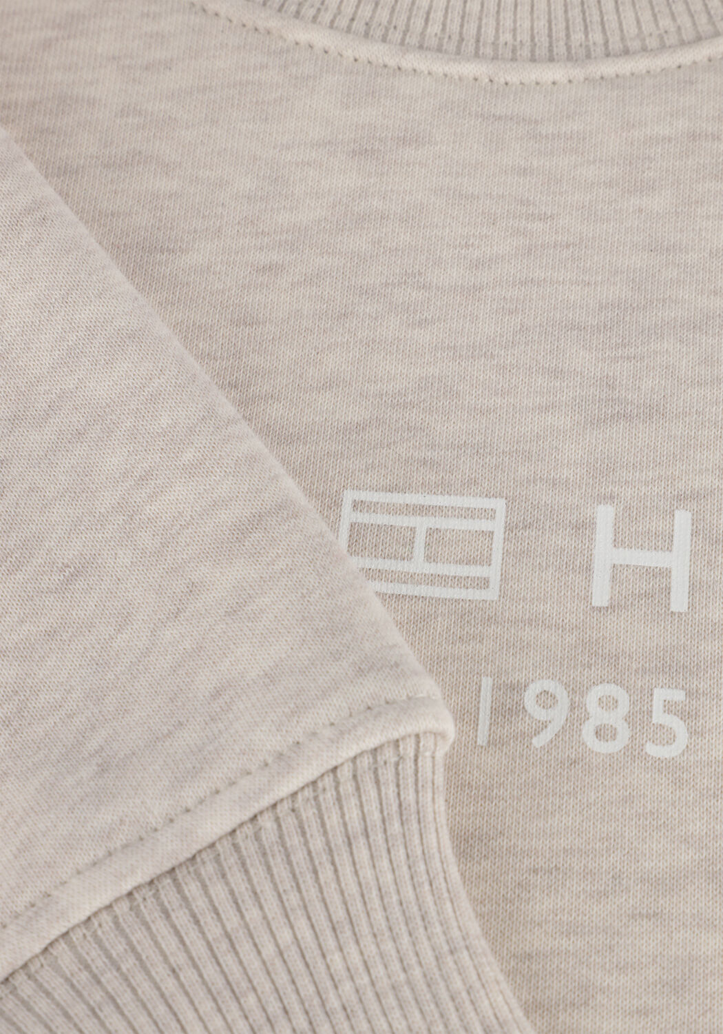 Beige TOMMY HILFIGER Sweater MDRN REG CORP LOGO C-NK SWTSHRT - large