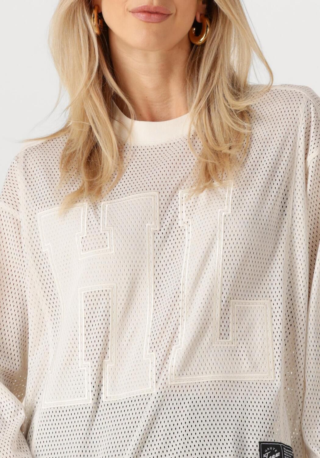 HAUTE L'AMITIÉ Dames Tops & T-shirts Drift Ls Sports Blouse Gebroken Wit