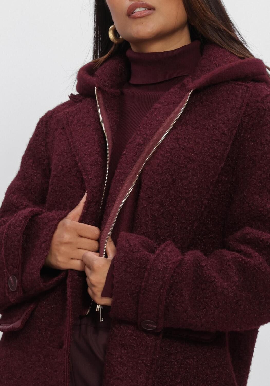 Bordeaux NUKUS Mantel MIRTHE COAT BOUCLE - large