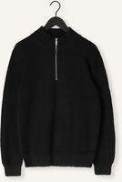 Zwarte SELECTED MEN Trui SLHTHIM LS KNIT STRUCTURE HALF ZIP Zwarte SELECTED MEN Trui SLHTHIM LS KNIT STRUCTURE HALF ZIP - medium