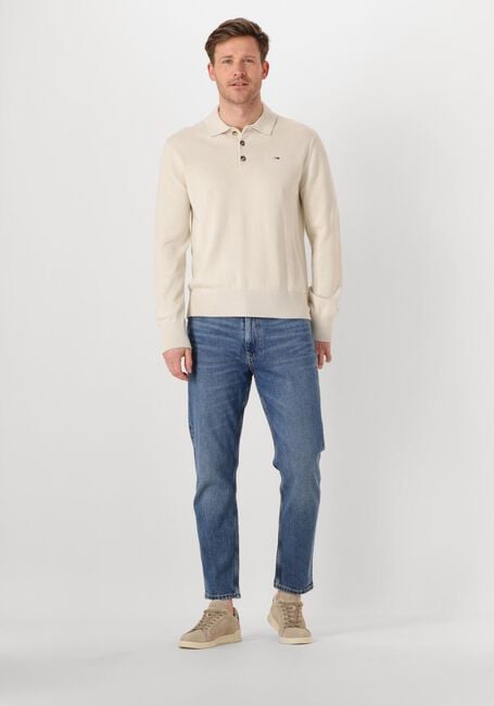 Beige TOMMY JEANS Polo TJM SLIM ESSENTIAL POLO SWEATER - large