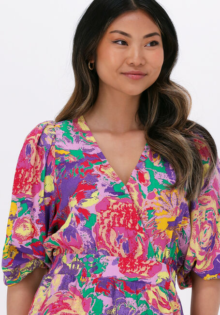 Multi ALIX THE LABEL Mini jurk WOVEN FLOWER FAKE WRAP DRESS - large