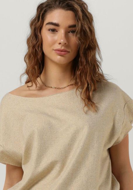 Beige 10DAYS Top SHORT SLEEVE SWEATER FOIL - large