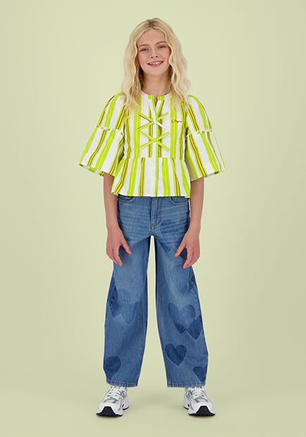 VINGINO Meisjes Jeans Cassie Heart Blauw