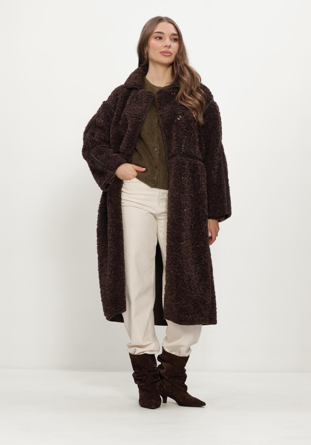 NEO NOIR Dames Jassen Senta Faux Fur Coat Bruin