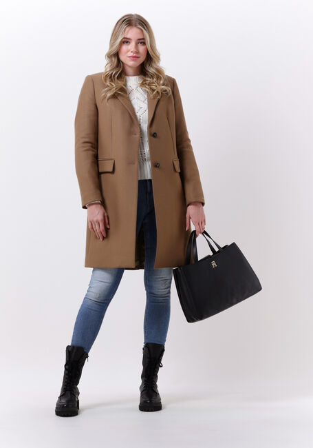 Bruine TOMMY HILFIGER Mantel WOOL BLEND CLASSIC COAT - large