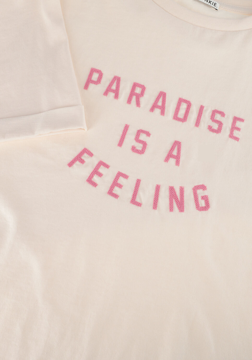 Roze CATWALK JUNKIE T-shirt RELAXED ROLLED-UP SLEEVE TEE - large