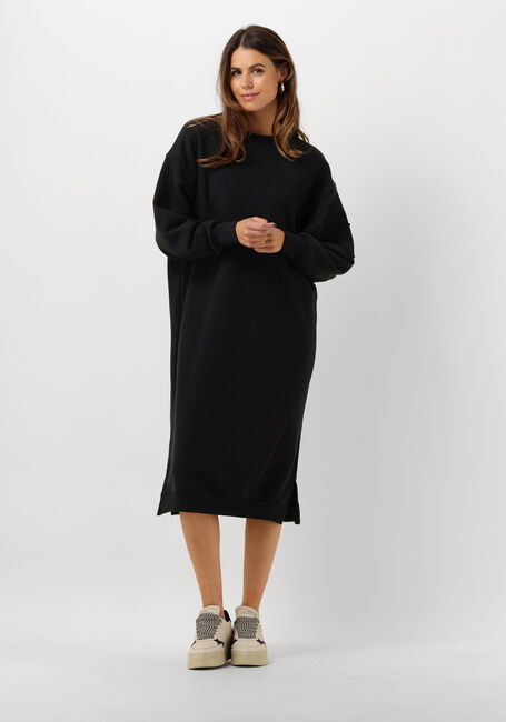 Zwarte ALIX THE LABEL Midi jurk LADIES KNITTED MIDI SWEAT DRESS - large