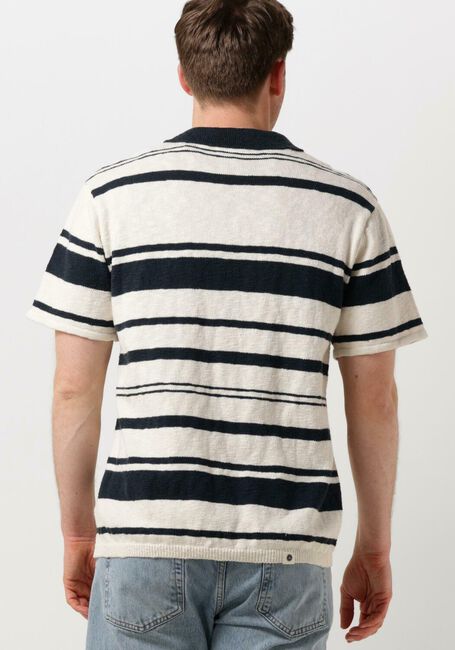 Gebroken wit ANERKJENDT Polo AKSOFUS STRIPE S/S KNIT - large