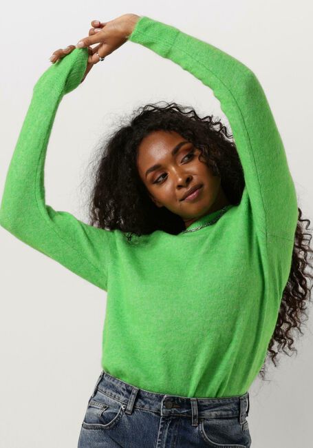 Groene SELECTED FEMME Trui SLFLULU LS KNIT O-NECK B - large