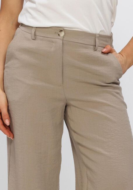 Zand OBJECT Wijde broek OBJRINI MW LO WIDE PANT - large