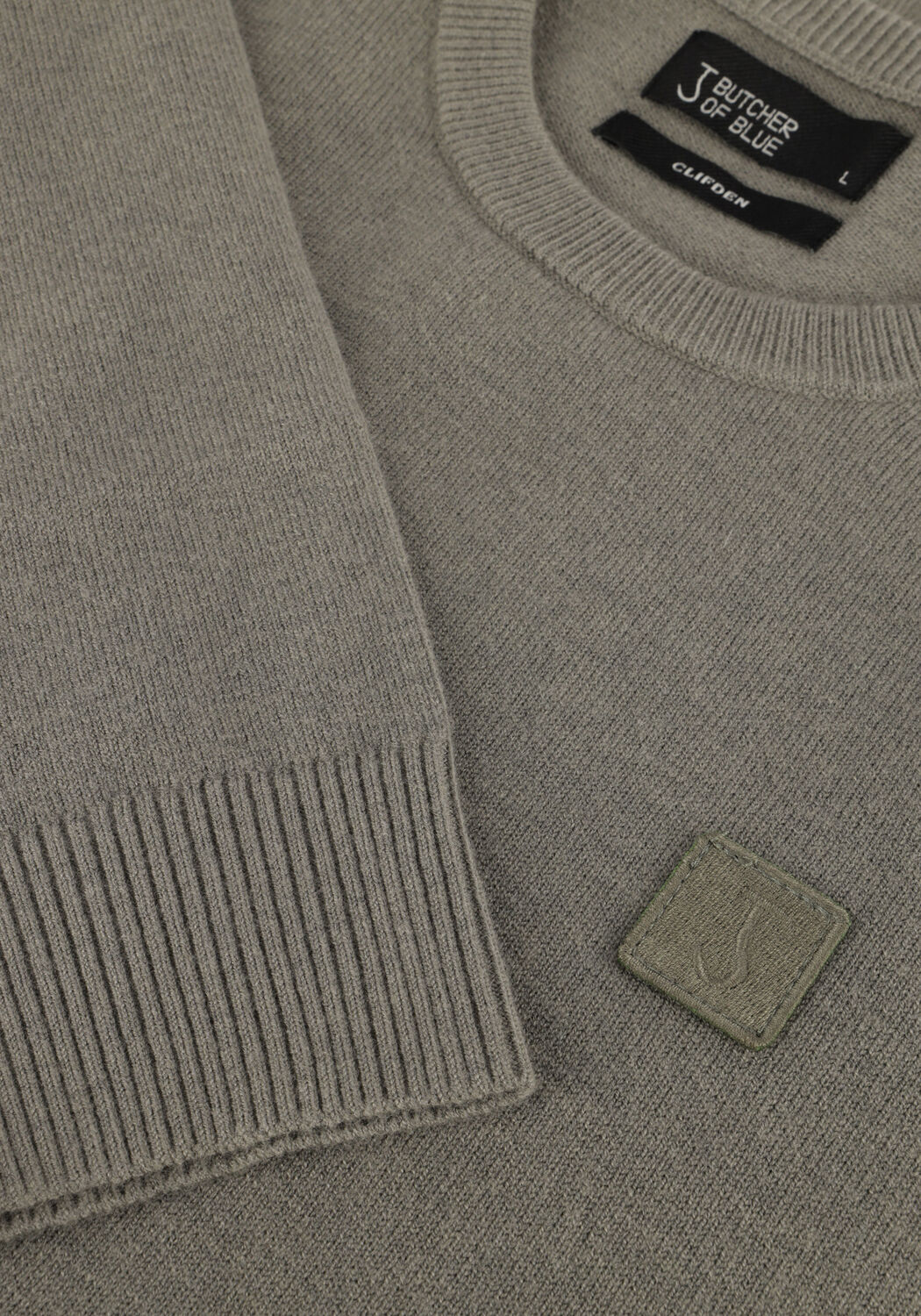 Groene BUTCHER OF BLUE Trui CLIFDEN CREW - large