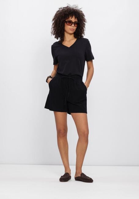 Zwarte SELECTED WOMEN T-shirt SLFESSENTIAL SS V-NECK TEE - large