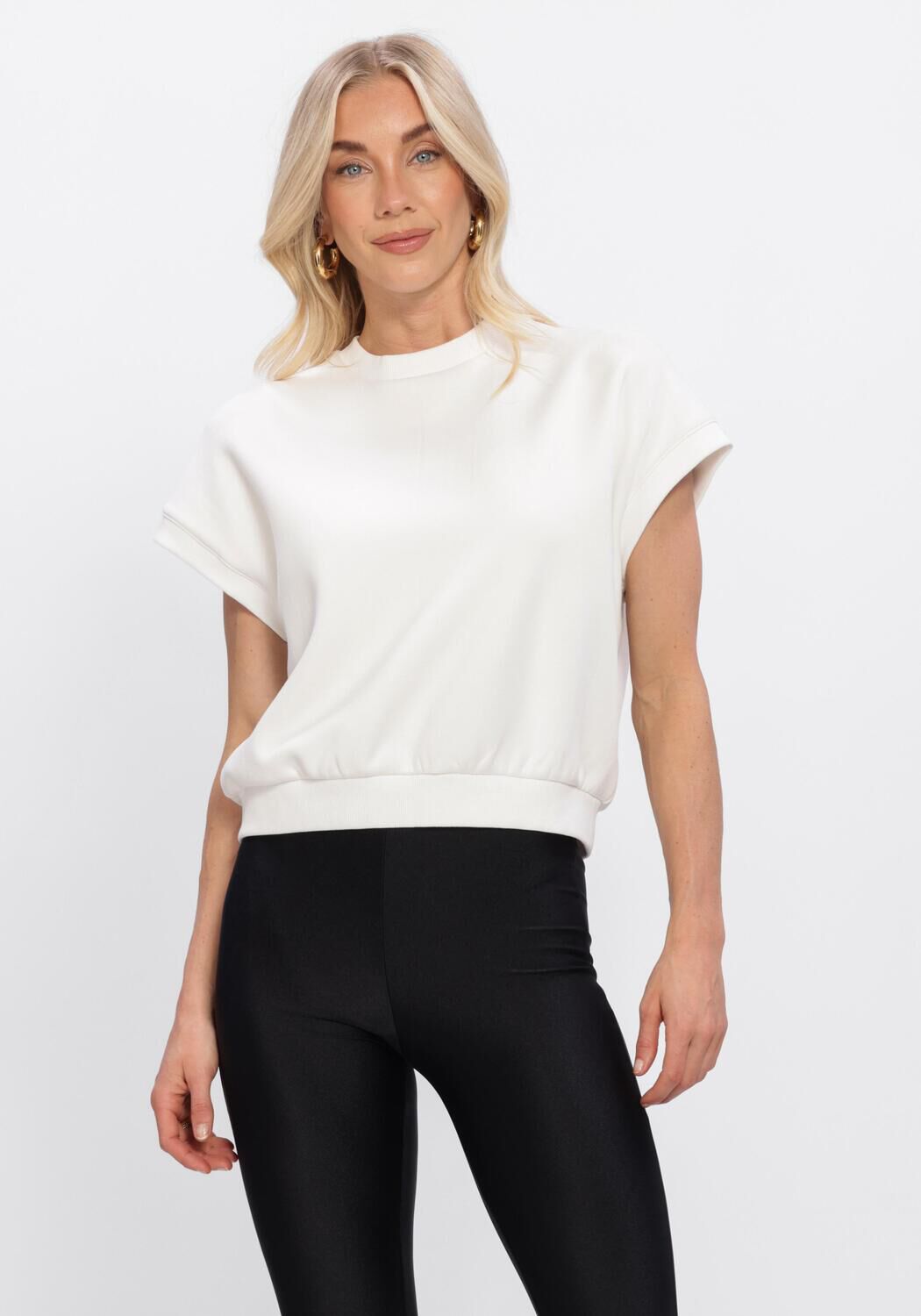 Gebroken wit STUDIO AMAYA Top VALE SWEATER - large