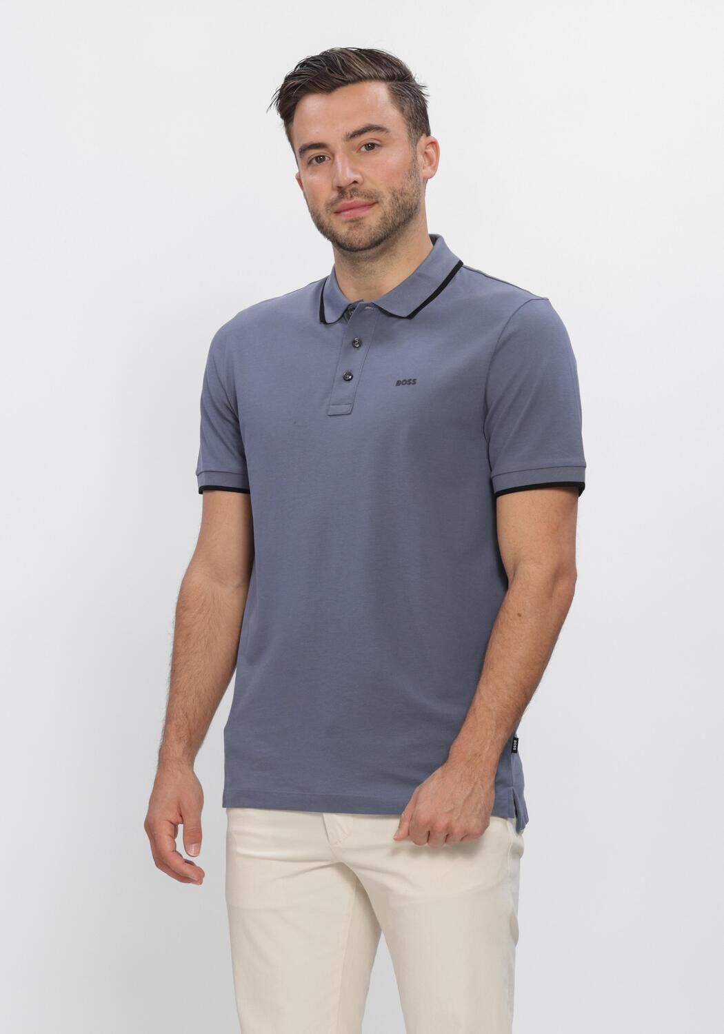 Blauwe BOSS BLACK Polo PARLAY 190 - large