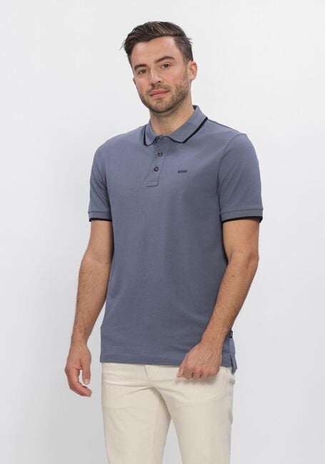 Blauwe BOSS BLACK Polo PARLAY 190 - large