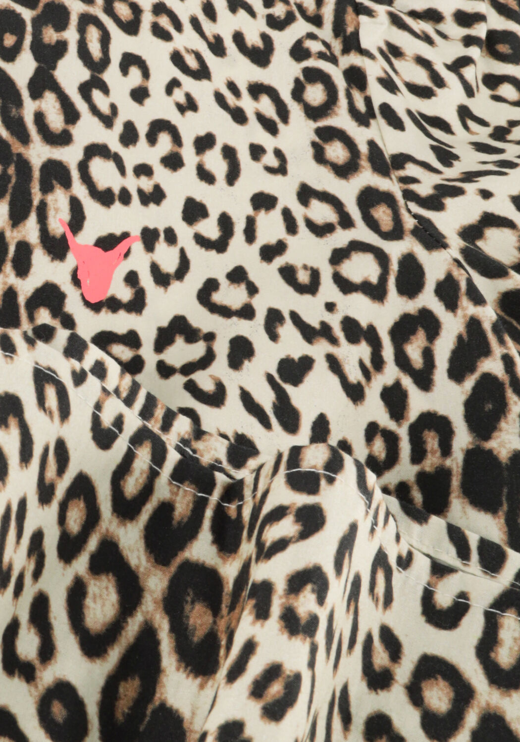 Bruine ALIX MINI Mini jurk WOVEN LEOPARD DRESS - large