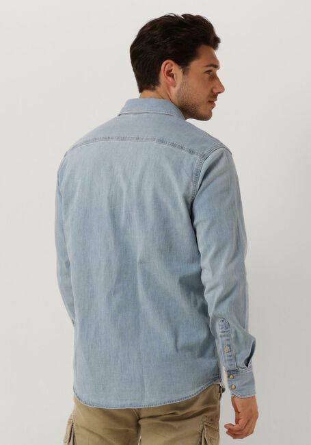 Blauwe PME LEGEND Casual overhemd LONG SLEEVE SHIRT REAL LIGHT BLUE - large