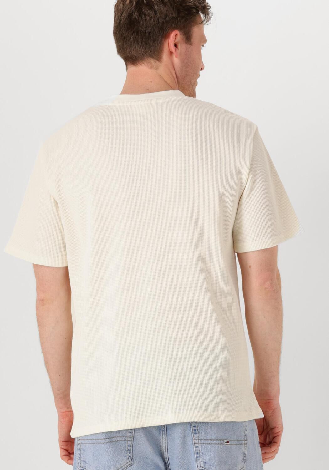 ANERKJENDT Heren Polo's & T-shirts Akkiki S s Waffle Tee Ecru