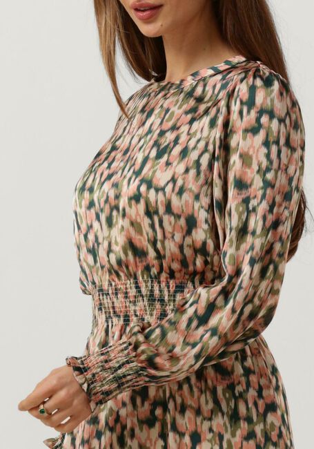 Groene NEO NOIR Midi jurk ESTELLA DREAMY LEO DRESS - large