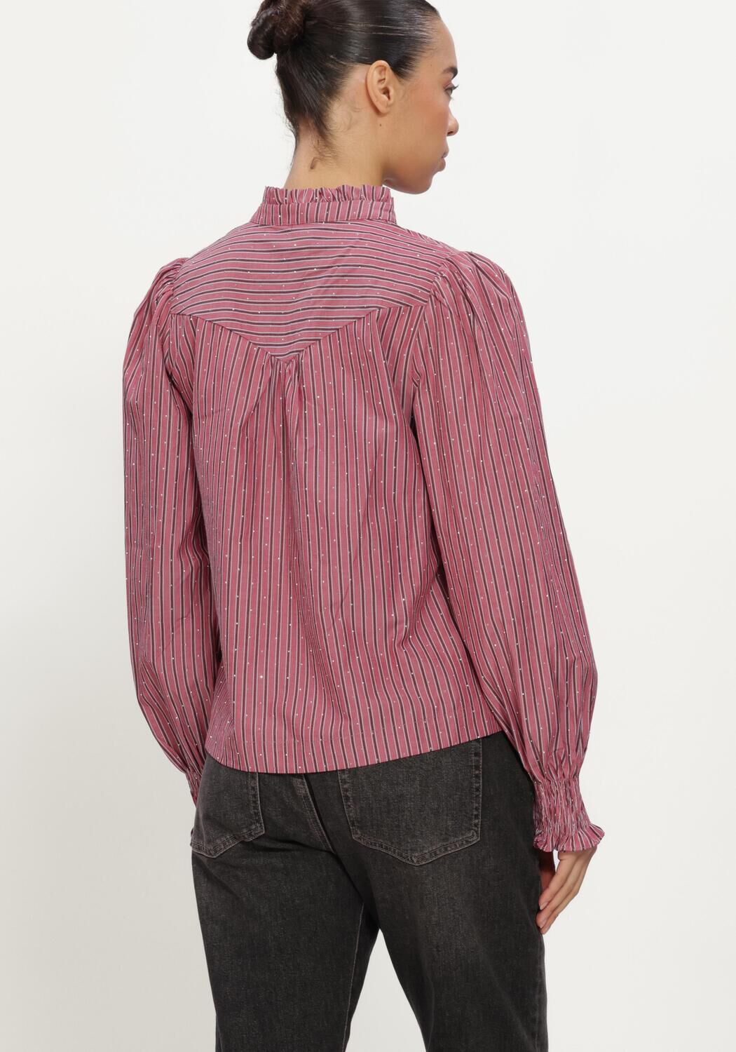 Roze NEO NOIR Blouses ASTRIDA SOFT STRIPE STONE BLOUSE - large