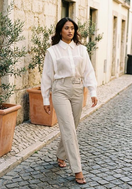 Gebroken wit COPENHAGEN MUSE Blouses CMMOLLY-SHIRT 9 - large