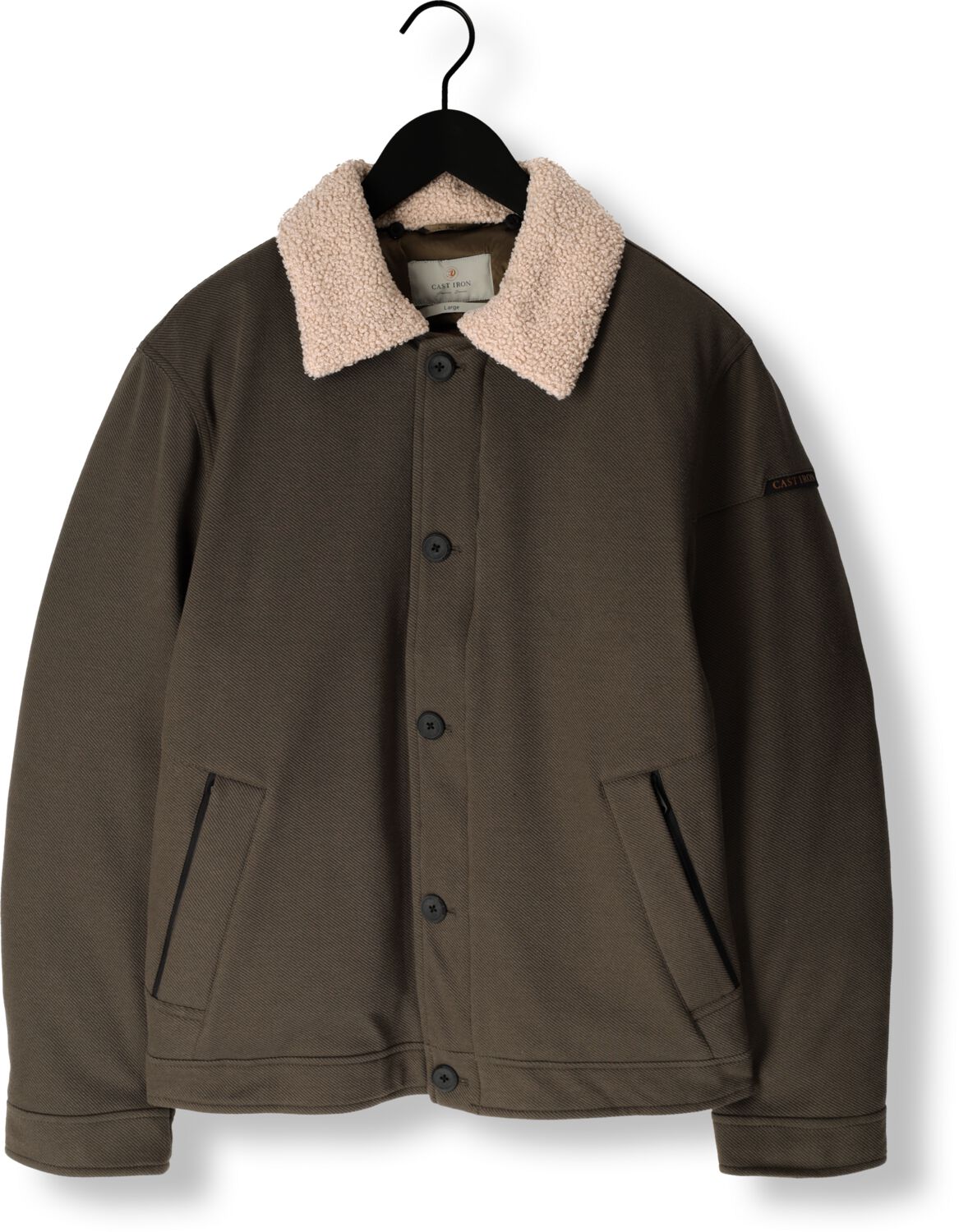 CAST IRON Heren Jassen Short Jacket Heavy Twill Studman Groen
