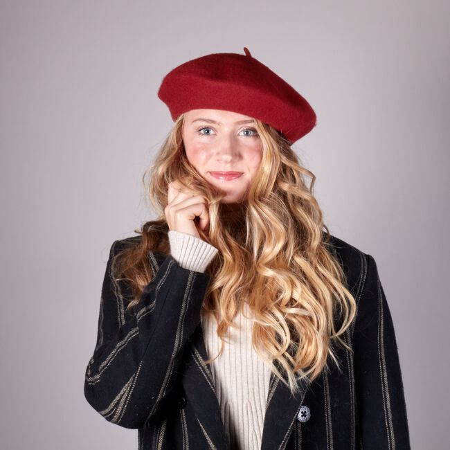 Rode YEHWANG Hoed BARET MADAME 2.0 Rode YEHWANG Hoed BARET MADAME 2.0 - large