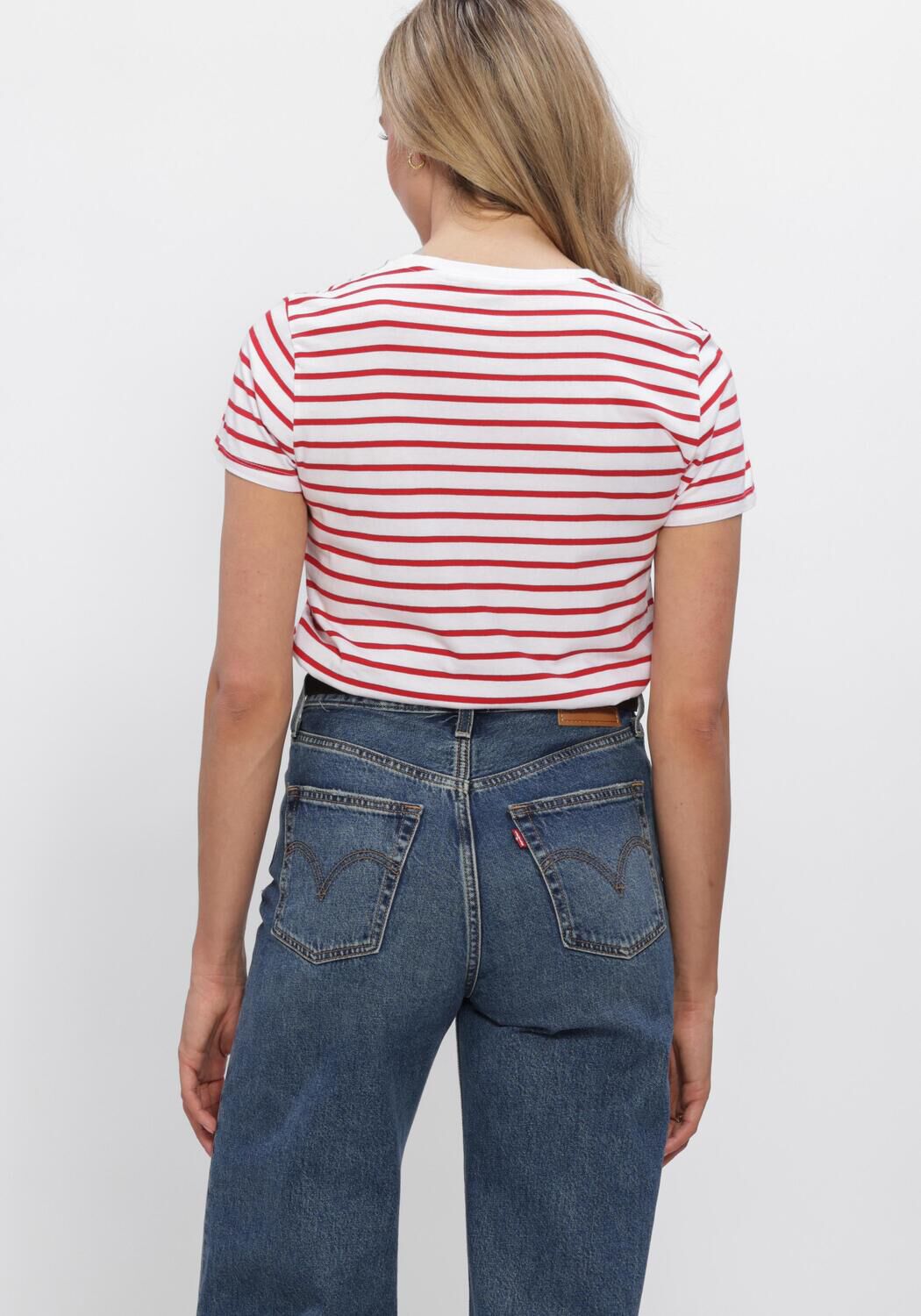 Lichtgrijze LEVI'S T-shirt PERFECT TEE EMILY - large