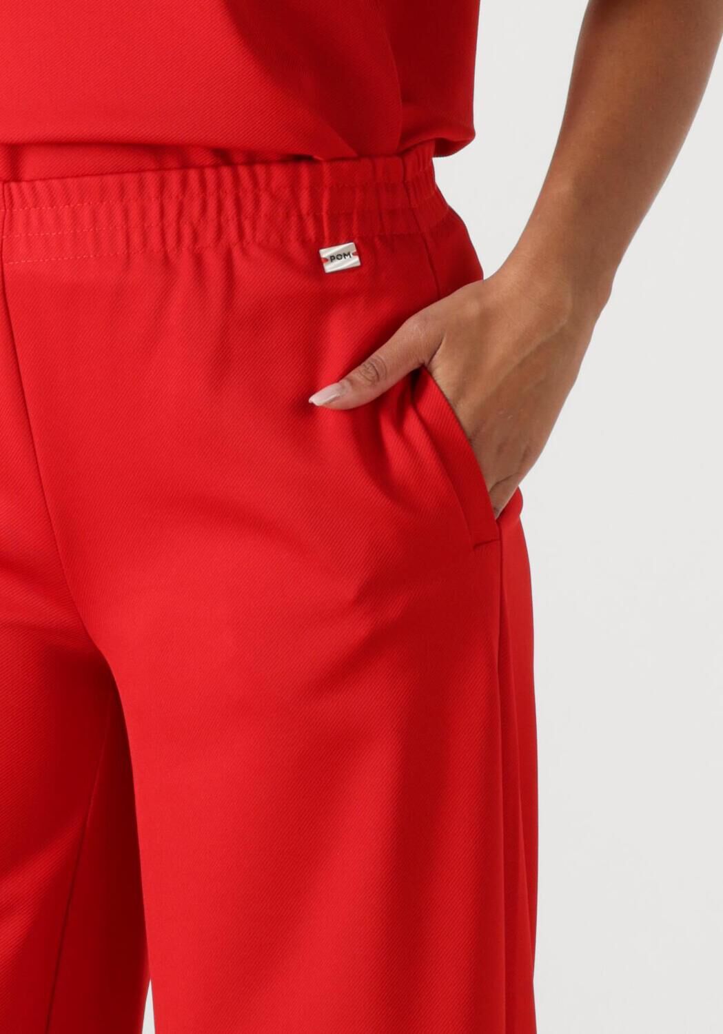 POM AMSTERDAM Dames Broeken Scarlet Red Rood