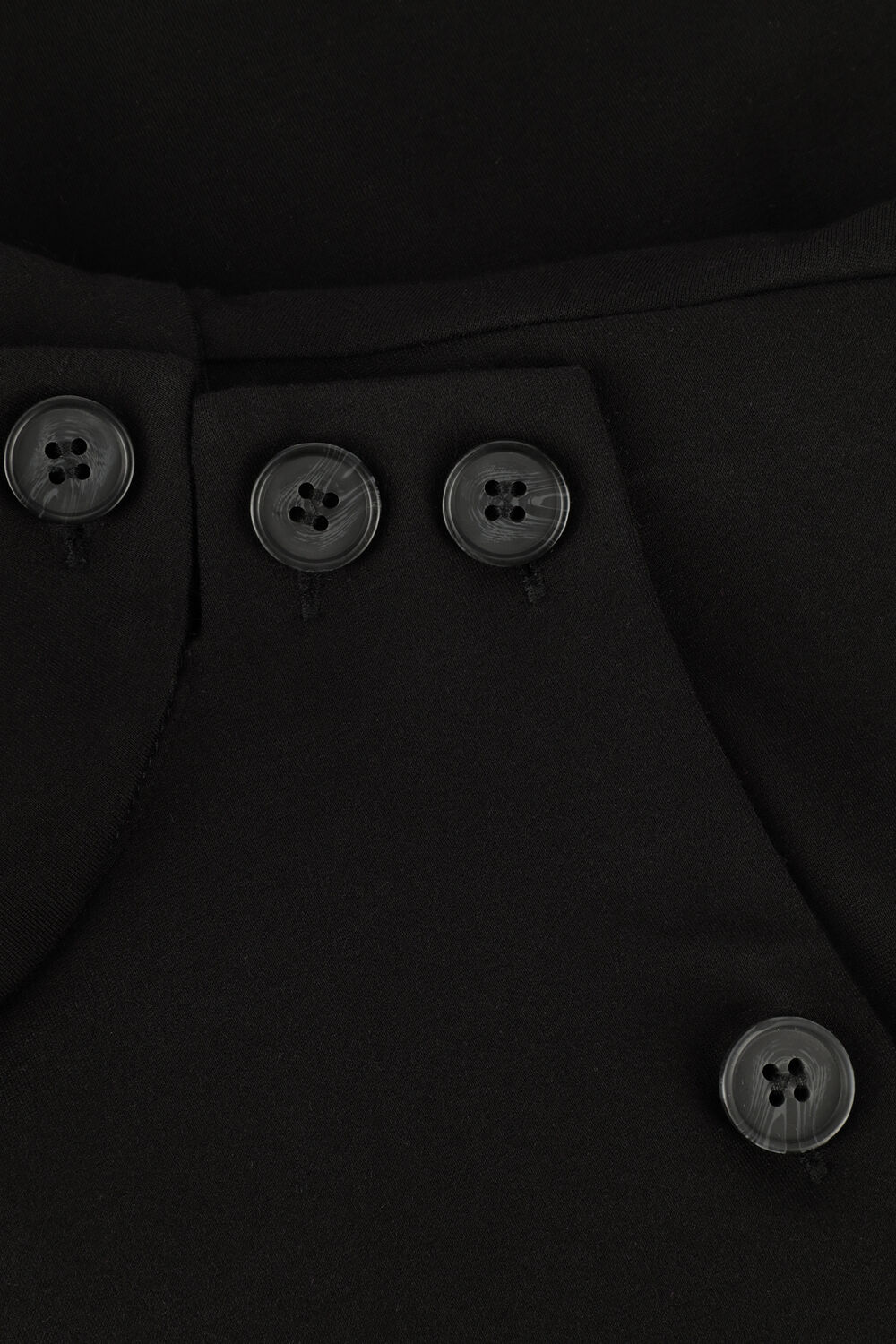 Zwarte SIMPLE Midi jurk EEF JER-RAYON-22-3 - large