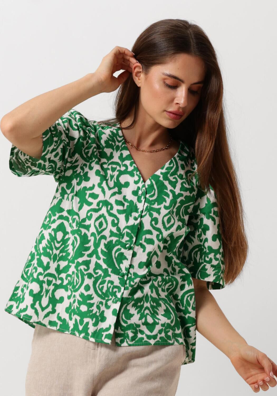 Y.A.S. Dames Tops & T-shirts Yasgreena 2 4 Shirt Groen