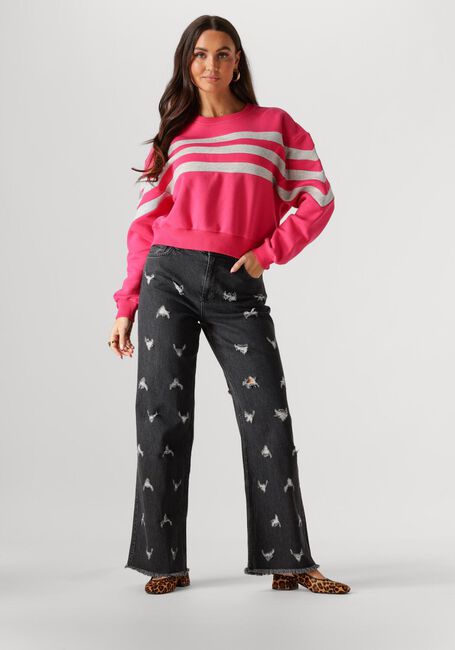 Roze ALIX THE LABEL Sweater LADIES KNITTED CROPPED SWEATER - large