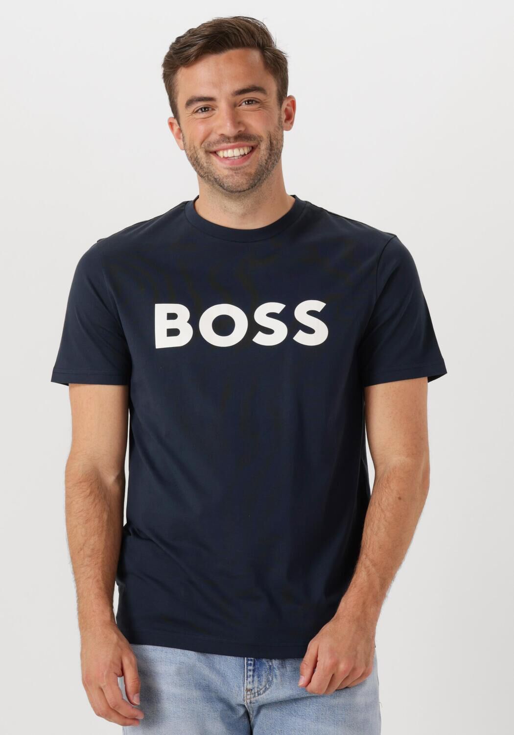 BOSS ORANGE Heren Polo's & T-shirts Thinking 1 Donkerblauw