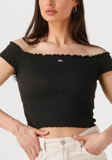 Zwarte TOMMY JEANS Top TJW CRP SMOCK TOP - large