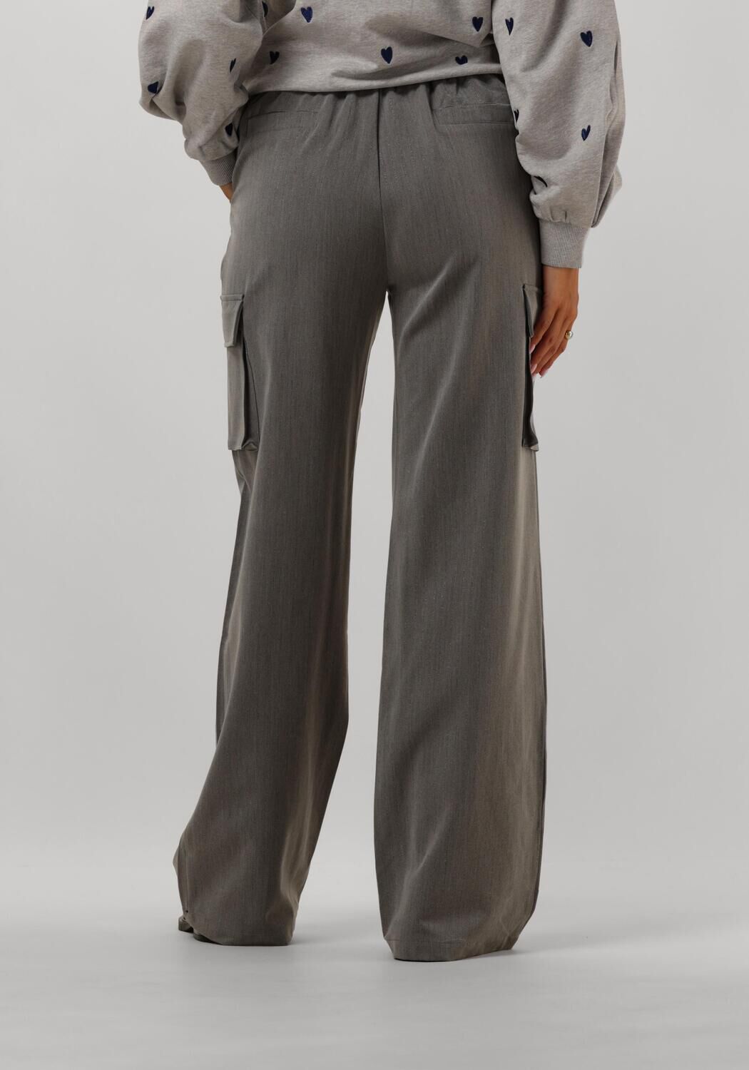 NUKUS Dames Broeken Hamburg Pants Stripe Grijs