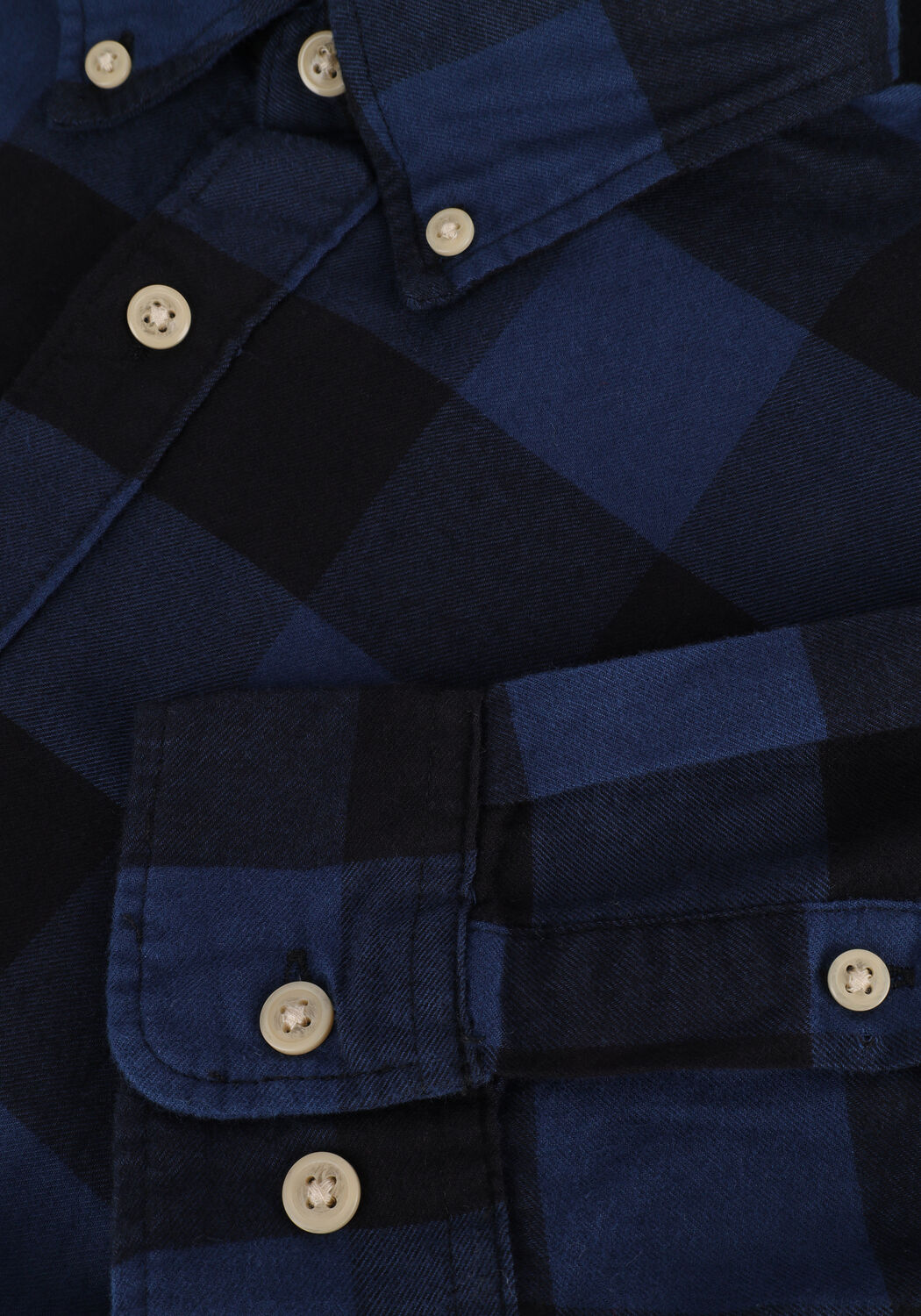 Blauwe SELECTED MEN Casual overhemd SLIMFLANNEL SHIRT LS W NAW - large