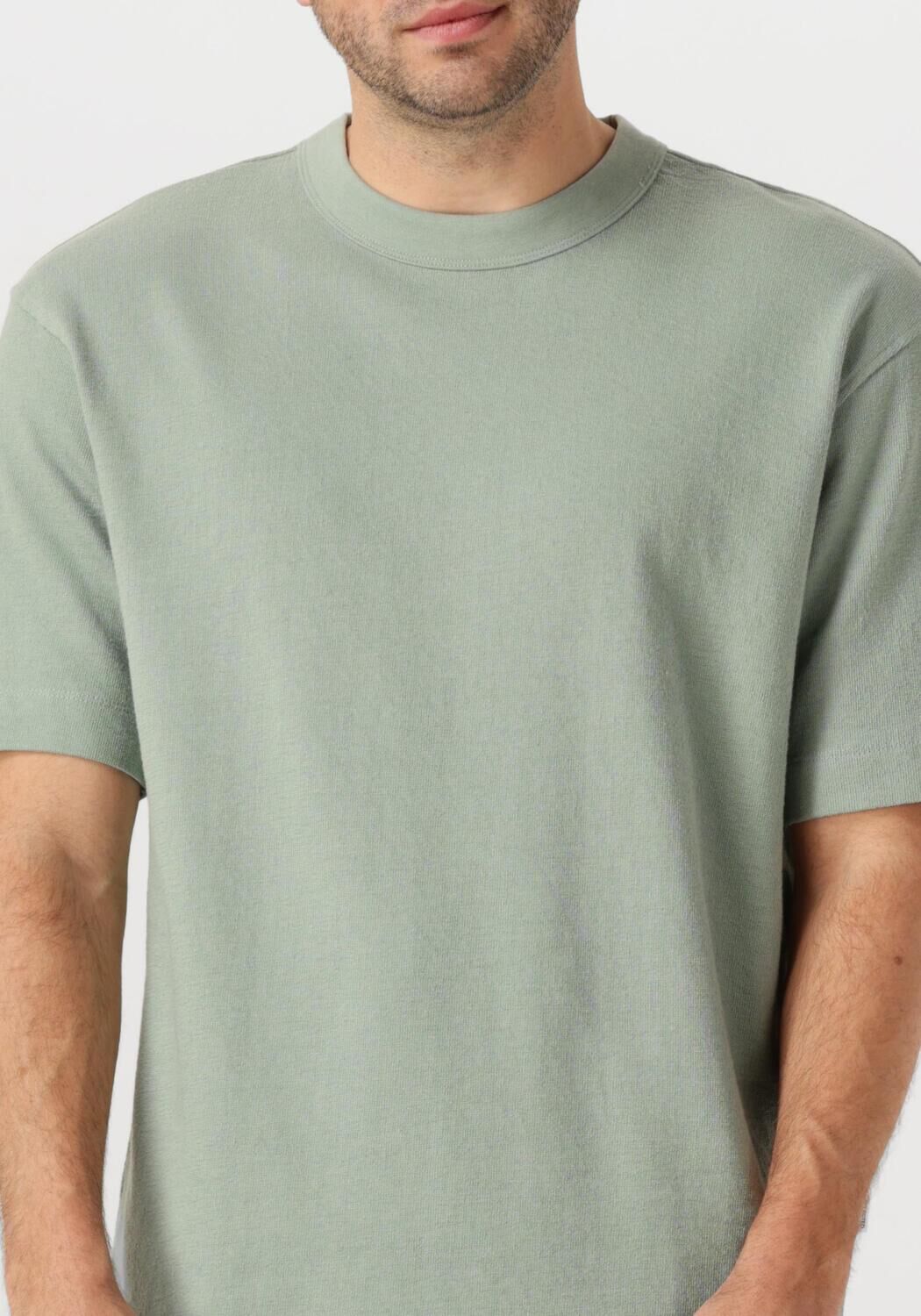 SELECTED HOMME Heren Polo's & T-shirts Slhrelaxcaleb Ss O-neck Tee Groen