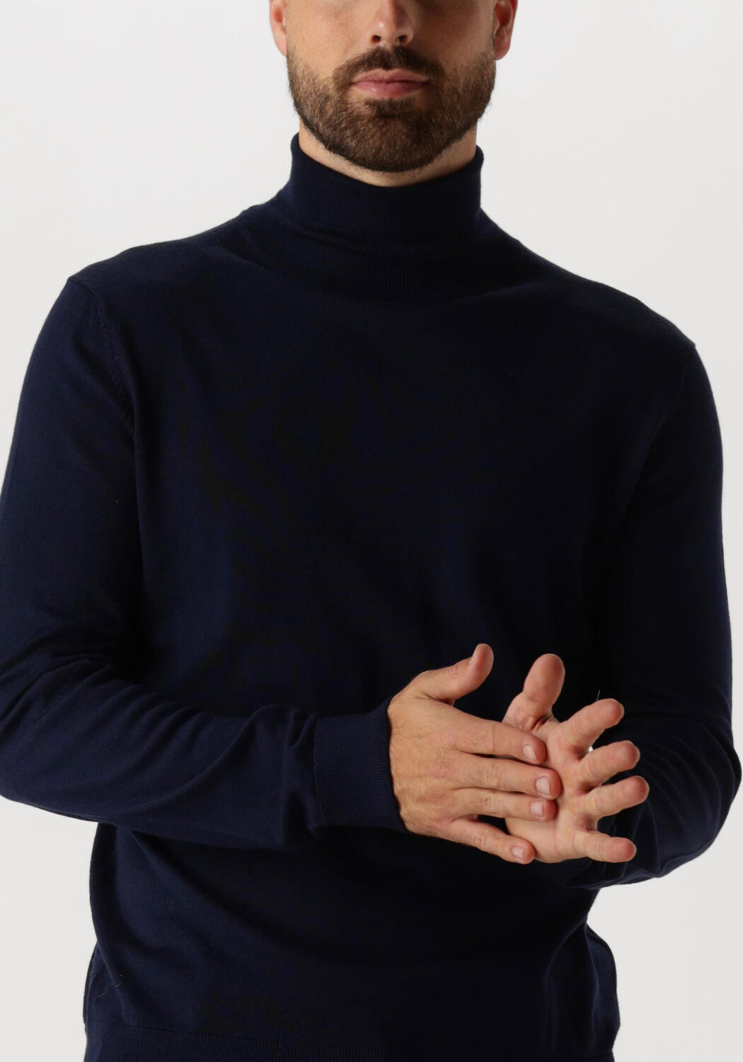 SELECTED HOMME Heren Truien & Vesten Slhtray Ls Knit Merino Roll Neck Donkerblauw