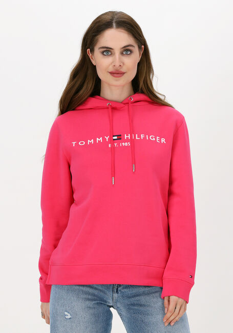 Roze TOMMY HILFIGER Sweater REGULAR HILFIGER HOODIE - large